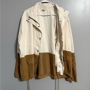 Two-Tone Hooded Jacket